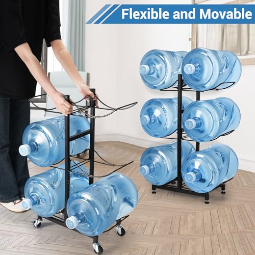 5 Gallon Water Bottle Holder with 4 Wheels