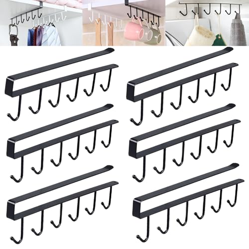 6PCS Mug Hooks Under Cabinet