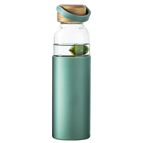 21oz Borosilicate Glass Water Bottle with Non