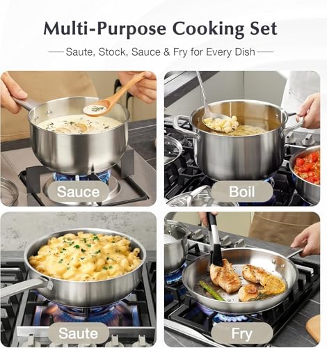 Stainless Steel Cookware Set 17 Piece