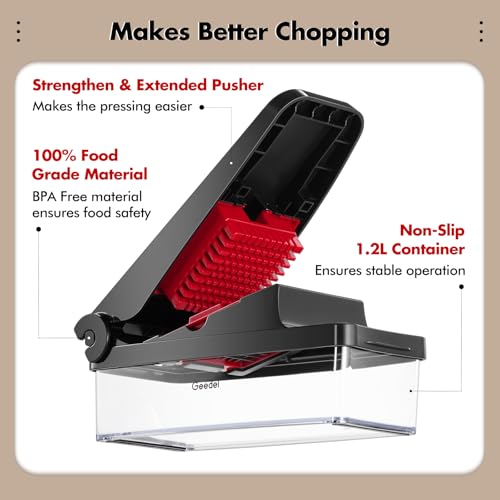 Vegetable Chopper (Black / 4 Blades)