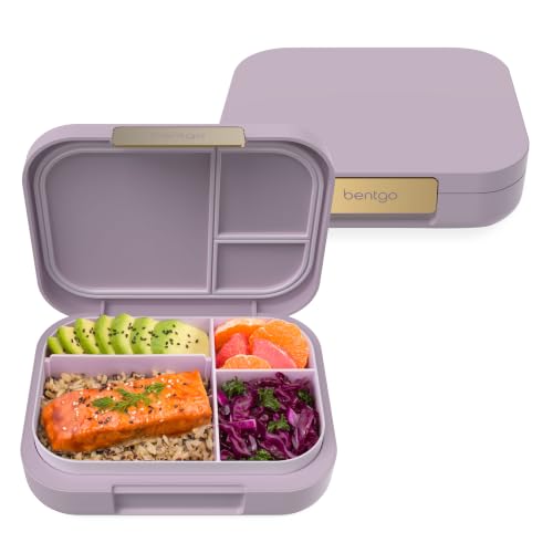 Modern - Leak-Proof, Versatile 4-Compartment Bento-Style Lunch Box, Ergonomic Design with Matte Finish, Ideal for On-the-Go Balanced Eating for Adults and Teens - BPA-Free
