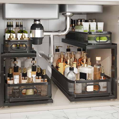 Under Sink Organizer Pull Out Cabinet Organizer Adjustable Height