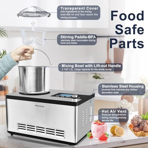 Ice Cream Maker Machine with Compressor