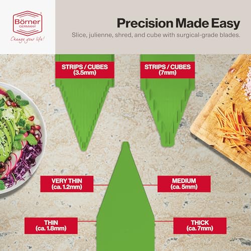 Borner V Power Vegetable Mandoline Slicer (Green)