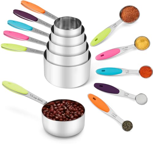 Measuring Cups and Spoons Set 304 Stainless Steel 10