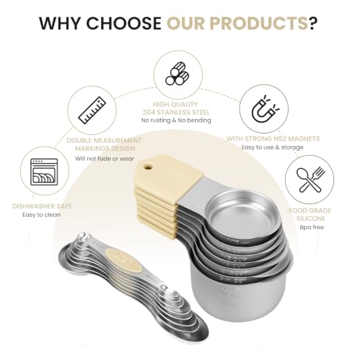 Magnetic Measuring Cups and Spoons Set (COCOON)