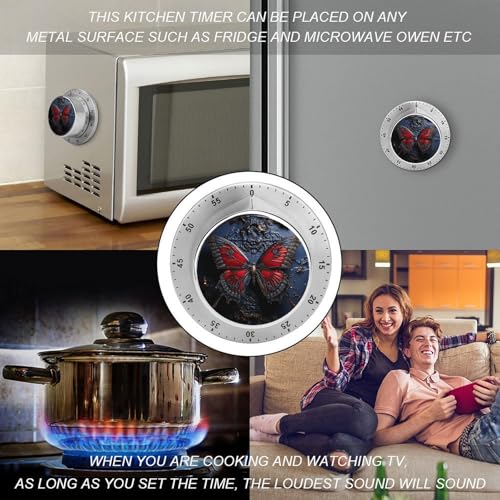 Red Butterfly Kitchen Timer (One Size / Red Butterfly)