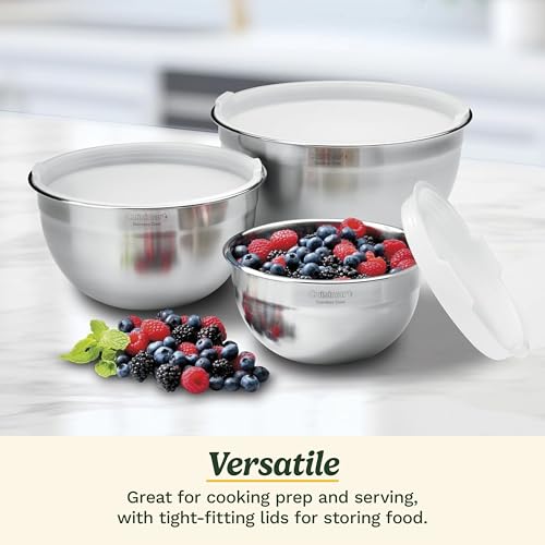 Mixing Bowl Set (Stainless Steel / 3-Piece Nesting Bowl Set)