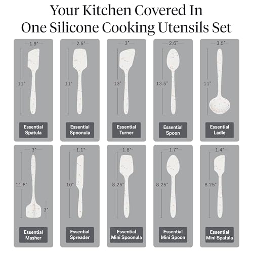 10 Piece Silicone Ultimate Kitchen Utensils Set (Sprinkles / 10 - Piece Set)