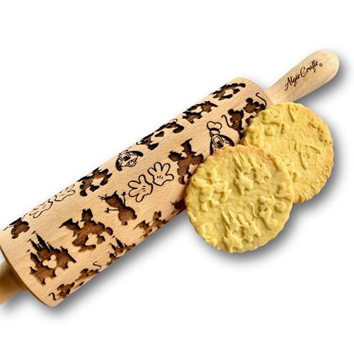 Embossing Rolling Pin Laser engraved rolling pin Gift for pottery and cookies by Algis Crafts