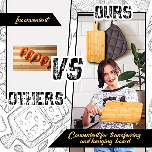 50 Pcs Cutting Boards with Handle (15.7"L x 7.8"W / Bamboo)