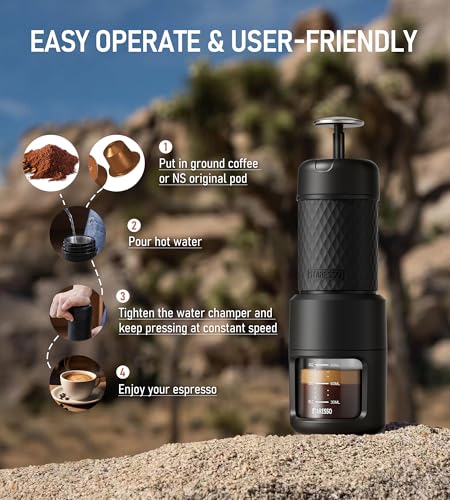 Classic Manual Espresso Maker (Black)