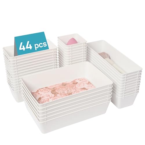 44 PCS Plastic Drawer Organizers Set