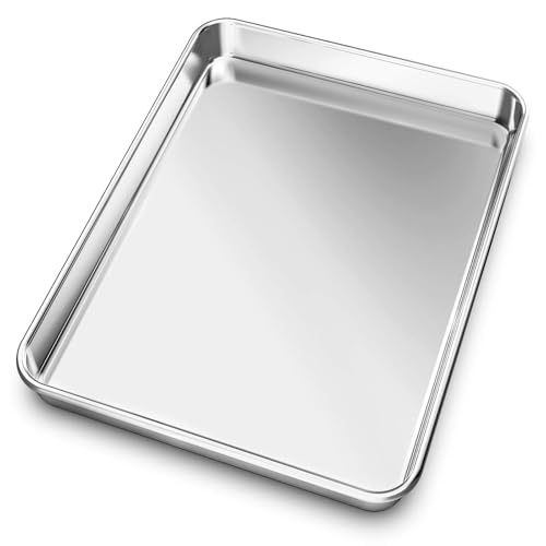 Baking Sheet Yododo Stainless Steel Cookie Sheet Baking Pan Toaster Oven Tray Pan