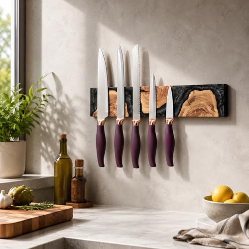 15.7 Inch Magnetic Knife Holder for Wall (Black / 15.7in)