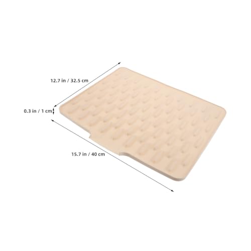 3pcs Large Silicone Dish Drying Mat Sloped Drainage for Counter
