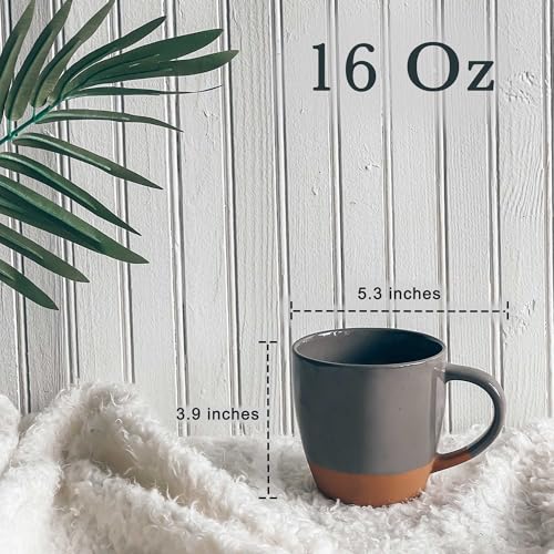 Ceramic Large Latte Mug Set of 4