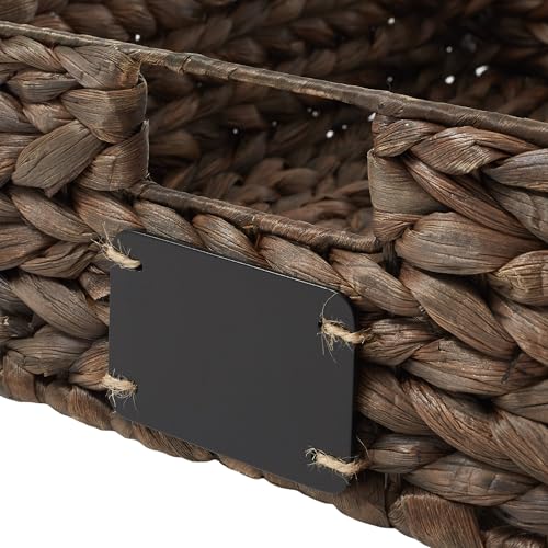 Water Hyacinth Pantry Baskets with Chalkboard Labels and Chalk Marker