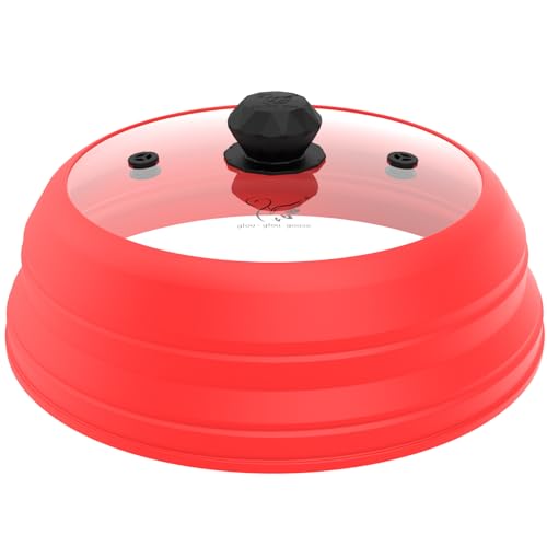 Silicone Microwave Splatter Cover Collapsible for Food Plate Bowl