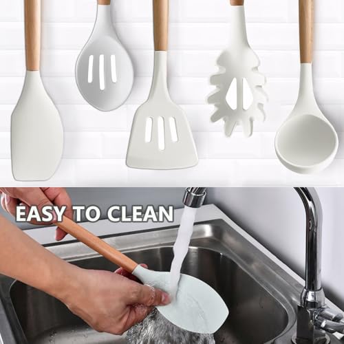 Kitchen Cooking Utensils Set 6Pcs Non (Standard 6-Piece Set / White)