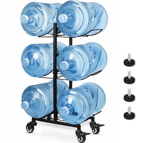 5 Gallon Water Bottle Holder with 4 Wheels