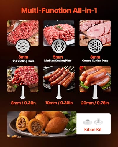 Electric Meat Grinder Meat Mincer Sausage Stuffer Maker for Home Kitchens