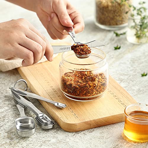 Stainless Steel Measuring Cups and Spoons Set of 20 w