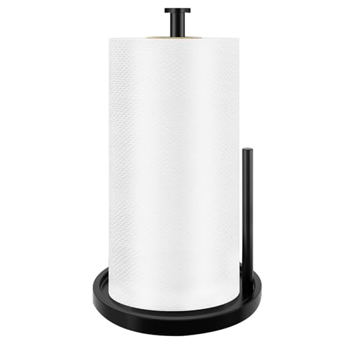 Paper Towel Holder Countertop with Anti Slip Weighted Base