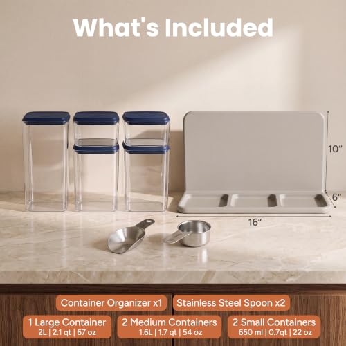 Glass Airtight Food Storage Containers with Pop Lids