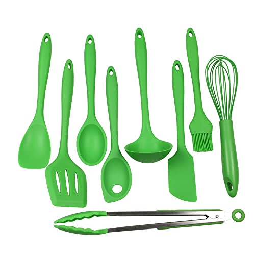 9 Piece Green Premium Silicone Kitchen Tool Set (9 Piece Set / Green)