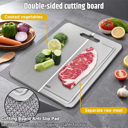 Titanium Cutting Board for Kitchen with Juice Groove (XX-Large)