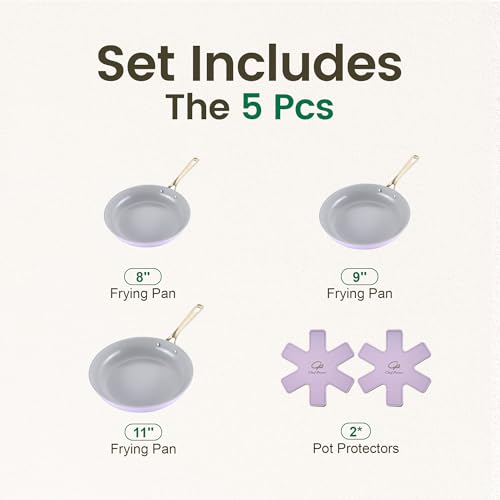 Ceramic Frying Pan 8" (Light Purple)