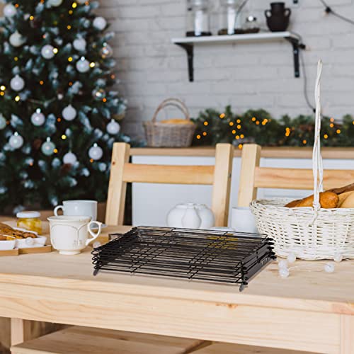 2/3/4-Tier Upgraded Collapsible Cooling Rack with Adjustable 3 Setting Design Stackable Roasting Cooking and Baking Wire Racks for Cookies, Bread, Cake Baking Gifts for Women