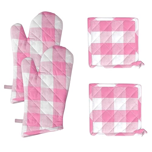 Pot Holders and Oven Mitts Sets for Kitchen Heat Resistant