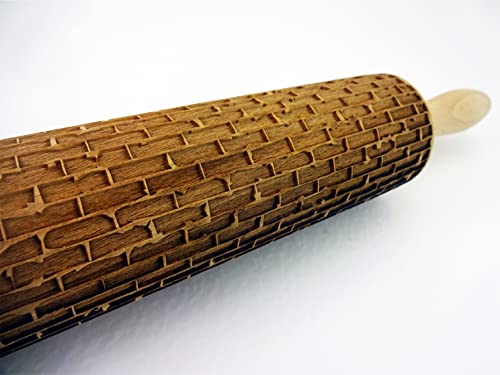 Embossing Rolling Pin embossed Dogh Roller for Embossed Cookies and Pottery by Algis Crafts