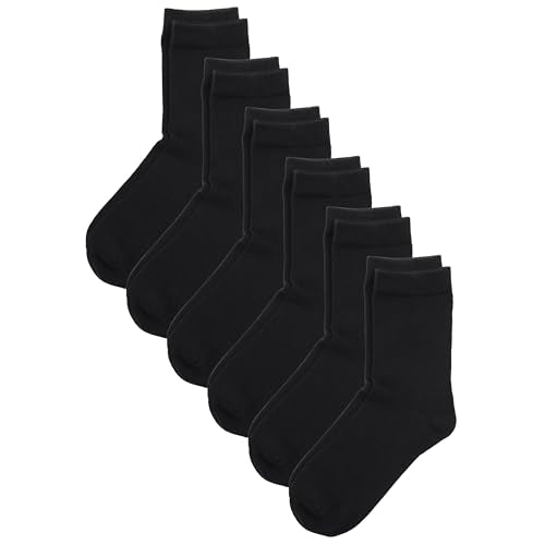 Unisex Kids Boys Girls Soft Cotton School Socks Black White Navy