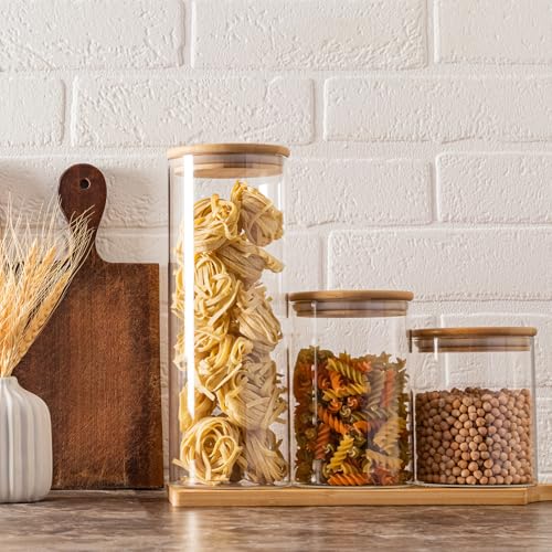 Round and Square Glass Food Storage Jars