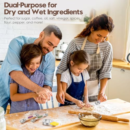 Magnetic Measuring Cups and Spoons Set (Multicolor)