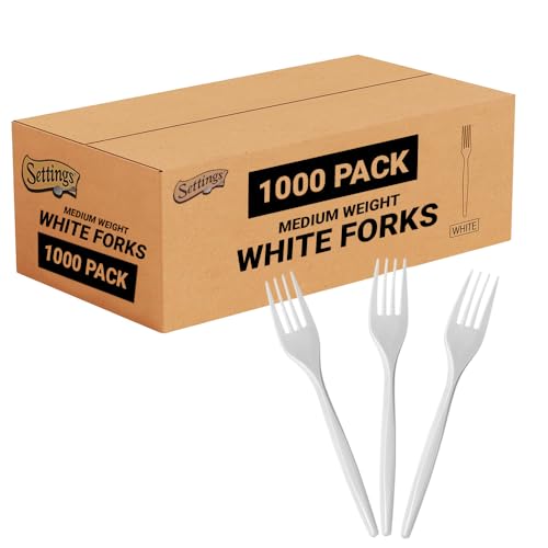 Cutlery 1000 Count Disposable Plastic White