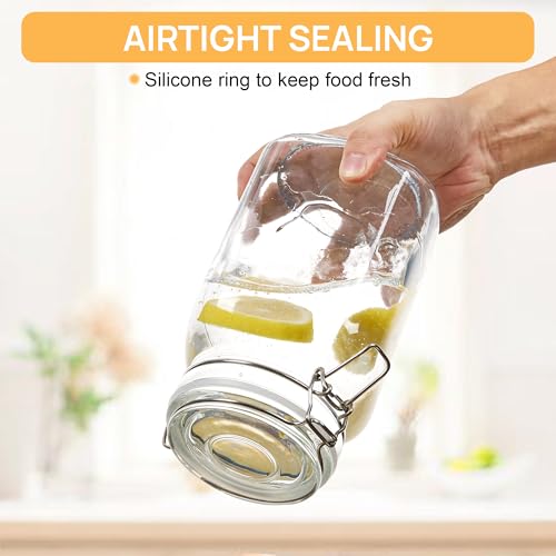 50oz Airtight Glass Jars with Lids