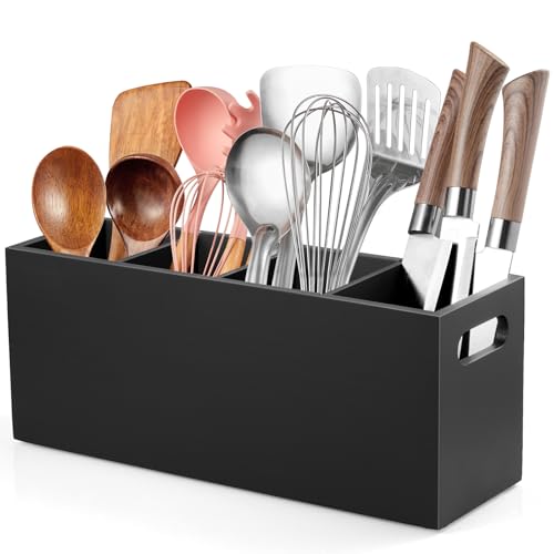 Wood Utensil Holder for Countertop