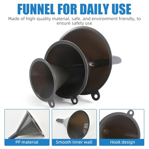 Plastic Kitchen Funnel Set of 3