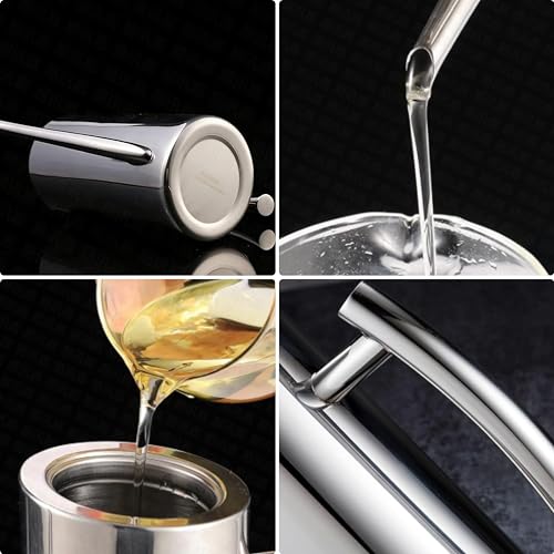 SUS304 24oz 700mL Stainless Steel Olive Oil Dispenser (24 oz, Vertical Handle)