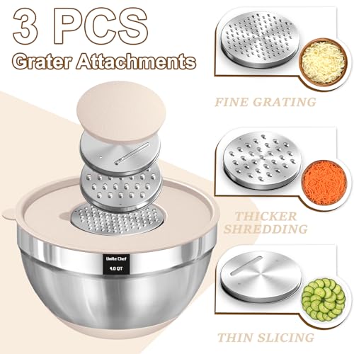 Mixing Bowls with Airtight Lids Set (Khaki)