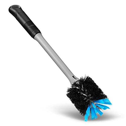 2-in-1 Water Bottle Brush and Straw Cleaner Brush, Long Handle Water Bottle Scrubbing Brush for Water Bottles, Glasswares, Mugs, Flasks, Tumblers and Kitchen Sink