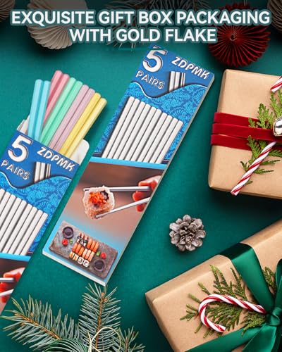 5 Pairs Metal Chopsticks