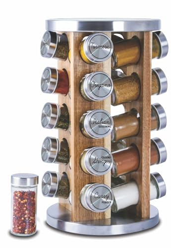 20 Jar Spice Rack with Spices Included