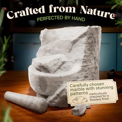 Mortar and Pestle Set (White Marble / 3.5-Cups)