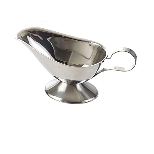 Pour Gravy Into the Dish Sauce Dripless Lip Salt Spice Gravy Boat Kitchen Restaurant Steak Sauce Lip Stainless Steel Sauce Boat Sauce Storage Box Salad Dressing Server